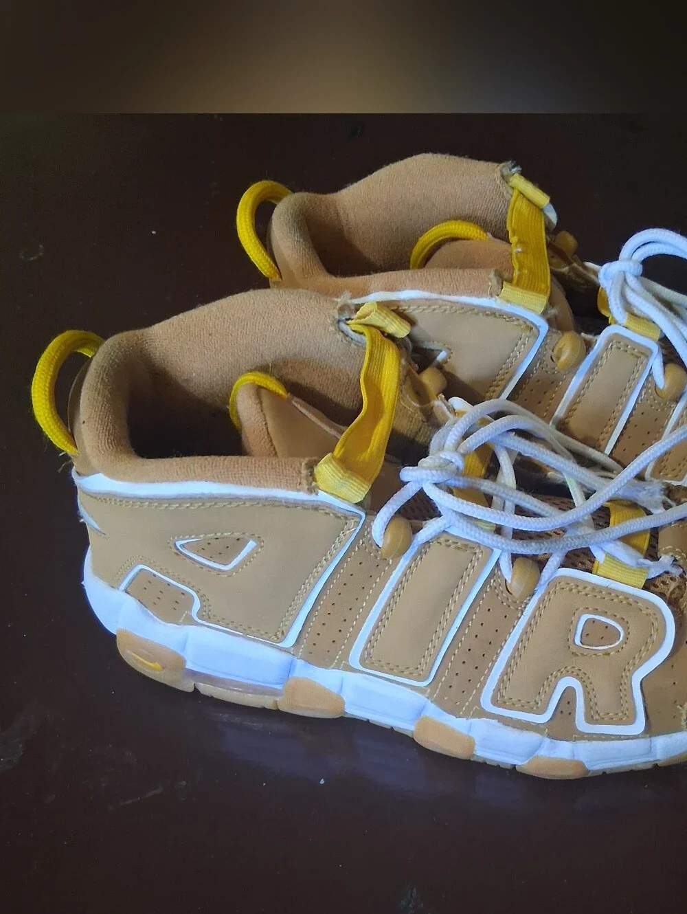 Nike Kids Tan and Yellow AIR Sneakers